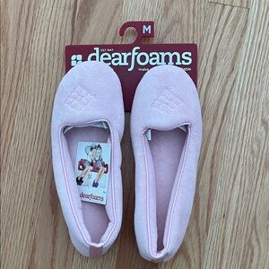 NWT Dear Foams pink slippers